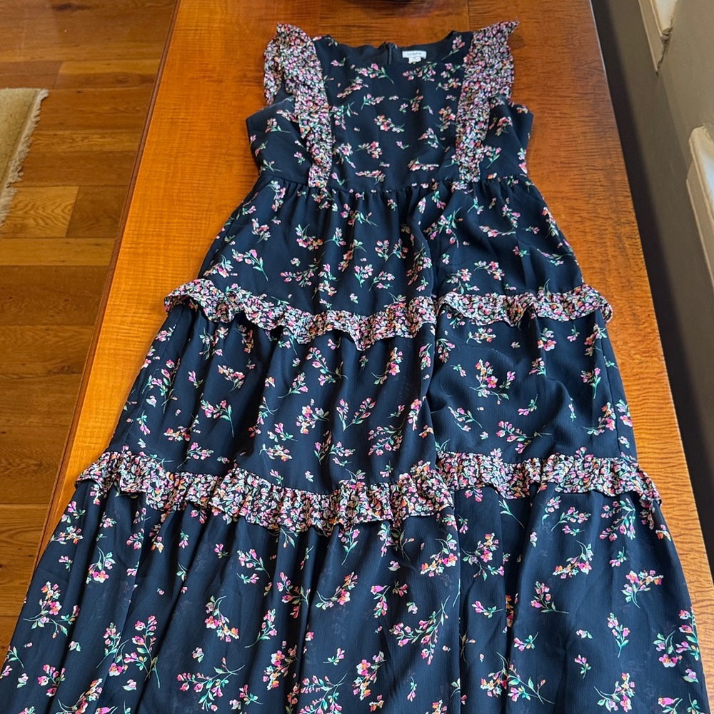 J. Crew Navy Floral Kids Dress